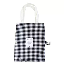 【日本Attain】吸水速乾 可折疊 雨傘收納提袋 ‧ 格紋(黑)