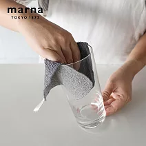 【日本Marna】日本製兩用水垢清潔巾-灰-3入組(原廠總代理)