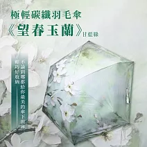翡冷翠文創極輕碳纖羽毛傘《望春玉蘭》甘藍綠