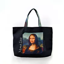 翡冷翠文創藝術小提袋｜達文西《蒙娜麗莎》黑色