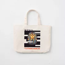 翡冷翠文創藝術小提袋｜埃及古文明《黃金面具》米色