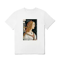 翡冷翠文創文藝復興 T恤｜波提且利《年輕女子》 L 白(S-XL)