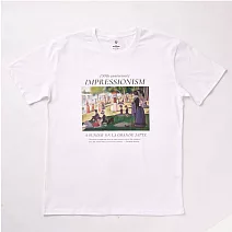 翡冷翠文創藝術T恤｜秀拉《大碗島的星期天下午》 XL 白(S-XL)