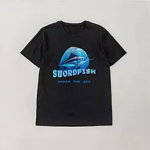 翡冷翠文創海洋 T恤｜《劍魚》(S-XL) L 黑色