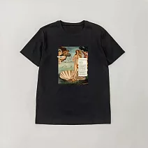 翡冷翠文創文藝復興T (新)｜波提且利《維納斯的誕生》(S-XL) L 黑色