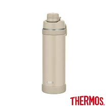 【THERMOS 膳魔師】可進洗碗機可提式設計不鏽鋼真空保溫瓶 1000ml(FJU-1000-SND) 柔沙駝
