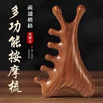 【美好家Mehome】四合一頭皮按摩梳 天然檀木梳 龍鳳檀