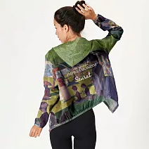 翡冷翠文創藝術名畫滿版拉鍊連帽外套｜梵谷(S-XL) S 《隆河上的星夜》