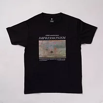 翡冷翠文創藝術T恤｜莫內《日出印象》(XS-XL) L 黑