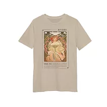 翡冷翠文創藝術厚磅短袖T恤｜慕夏《夢想Reverie》(S-XL) M 卡其