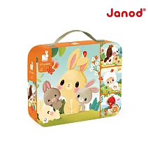 【法國Janod】4合1拼圖-動物寶寶