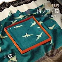 翡冷翠文創藝術中絲巾《瑞鶴圖》