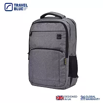 【Travel Blue 藍旅】城市漫遊款背包-海軍藍 (防水電腦包/雙肩包/商務背包/旅行背包) TB3101 灰色
