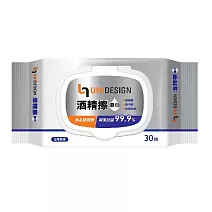 【UNIDESIGN】酒精擦濕巾(有蓋)30抽*3入/串