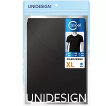 【UNIDESIGN】排汗速乾V領涼感衣- XL 黑
