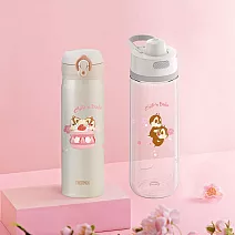 【THERMOS膳魔師】奇奇蒂蒂櫻花篇 保溫瓶+輕水瓶 超值兩件組(TP4329CAD+JNL-502CAD)
