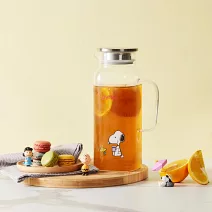 康寧PYREX SNOOPY史努比美味早午餐耐熱玻璃水壺-1900ml
