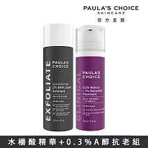 【煥膚抗老組】2%水楊酸精華液118ml+0.3%A醇+2%補骨脂酚精華乳30ml