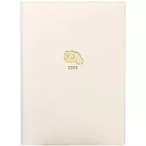 【日本LABCLIP】2026 橫式週記事手帳B6 ‧ Minuet貓貓/白色