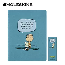 MOLESKINE 史努比限量單本軟面輕便筆記本/XL型/橫間