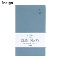 Indigo 2026 Offcial Slim Monthly Diary 月日記 water blue