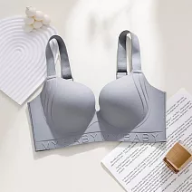 【KISSDIAMOND】微塑提拉承托大尺碼無鋼圈內衣(KDW-A21C) M 灰藍