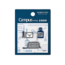 KOKUYO Eric聯名金屬徽章- 藍(枕枕包款)