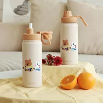 【HOUSUXI舒希】DINOTAENG 校園系列-鎖蓋保溫瓶(附吸管)600ml-A3