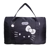 murmur 完美折疊旅袋(斜紋電繡)／hellokitty（低調黑）