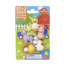 IWAKO 造型橡皮擦/雞和朋友們