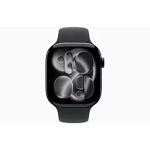 Apple Watch S11 GPS 46mm鋁金屬錶殼+運動型錶帶 曜石黑錶殼+黑錶帶M/L