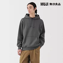 【MUJI 無印良品】男裏毛連帽上衣 XL 墨灰