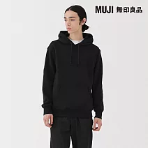 【MUJI 無印良品】男裏毛連帽上衣 XL 黑色