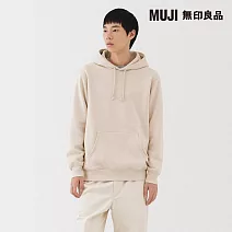 【MUJI 無印良品】男裏毛連帽上衣 XL 象牙白