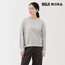 【MUJI 無印良品】女裏毛圓領衫 XL 淺灰