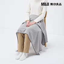 【MUJI 無印良品】棉絨毛針織膝上毯/灰色成品尺寸:W80×L130 cm