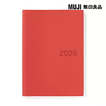 【MUJI 無印良品】月週筆記本/2025年12月開始/紅.A5紅色/A5