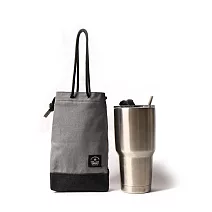 點子包【icleaxbag】簡約飲料提袋 飲料袋 環保杯袋 環保飲料提袋 可裝冰霸杯雨傘酒瓶 帆布袋 台灣製造- 水泥灰