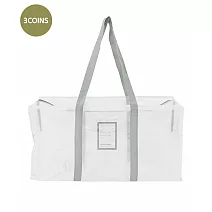 日本3COINS 無印風格透明兩用肩背手提80CM超大搬家扛貨收納袋