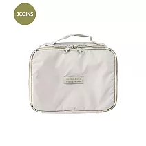 日本3COINS-無印風格可掛式防潑水加工可拆式旅行用化妝包 簡約灰