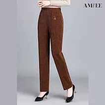 【AMIEE】燈芯絨長褲(KDPQ- K42) M 摩卡色