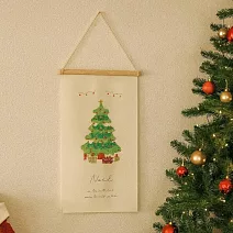 【日本Green House】Xmas聖誕 精美刺繡掛布 ‧ 聖誕樹禮物