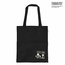 日本史努比Snoopy Peanuts黑色帆布A4尺寸購物袋 Y 款
