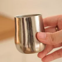 【鈦工坊TiKOBO】純鈦雙層小酒杯_70ml