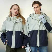 【KISSDIAMOND】G-Pro石墨烯禦寒極鋒衣三穿外套(男女款/KDFJ-6888) L 灰藍