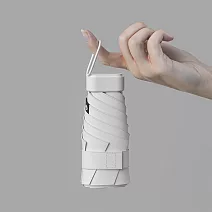 【KISSDIAMOND】小清新便攜手動環扣傘(KDU-1002) FREE 米白