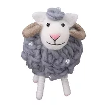 【日本Mark’s】Mocomoco Animal手工毛氈聖誕擺飾 ‧ 珍珠小羊/灰色
