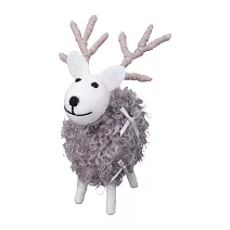 【日本Mark’s】Mocomoco Animal手工毛氈聖誕擺飾 ‧ 蝴蝶結馴鹿/灰色