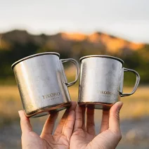 【鈦工坊TiKOBO】純鈦露營杯(附杯蓋) 330ml/58g