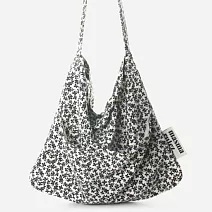 Masmarulez 慵懶風肩背包 黑色小花